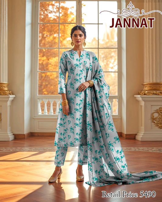 3 PC LAWN BY JANNAT