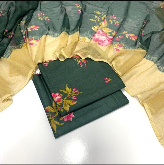Lawn Printed Chiffon Dupatta 3Piece D-015