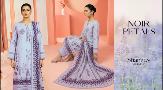 SHANZAY ORIGINAL LAWN 3PC SUIT – PREMIUM COLLECTION