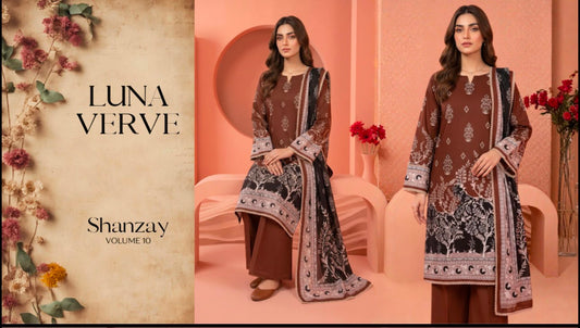 SHANZAY ORIGINAL LAWN 3PC SUIT – PREMIUM COLLECTION
