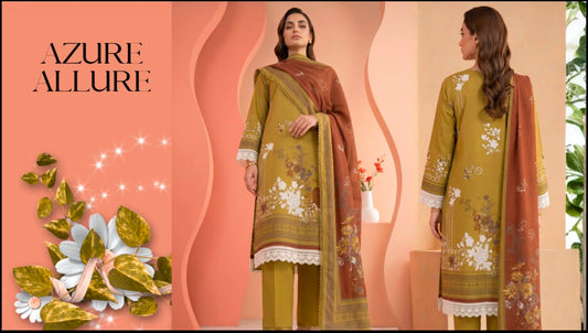 SHANZAY ORIGINAL LAWN 3PC SUIT – PREMIUM COLLECTION